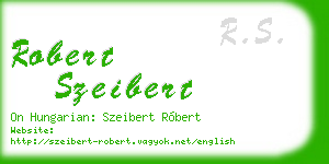 robert szeibert business card