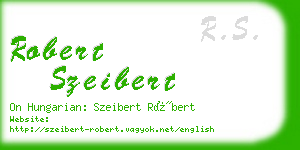 robert szeibert business card